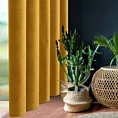 Zasłona musztardowa z tkaniny welurowej 200x240 cm tunel Dora