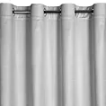 Zasłona welwetowa srebrno, szara z nadrukiem pepitki 140x250cm przelotka - DARCY