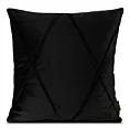 Poszewka na poduszkę 45x45 cm welwetowa czarna z geometrycznym przeszywanym wzorem NALA 1 Eurofirany Premium