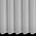 Firana szyta na taśmie 5 cm biała z miękkiej tkaniny o lekkim splocie i delikatnym połysku, wykończona obciążnikiem