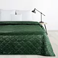 Narzuta welwetowa zielona 220x240 cm pikowana metodą hot press w wzór karo LUIZ BLINK Design 91