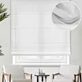 Roleta rzymska biała z delikatnej batystowej tkaniny z połyskiem