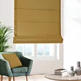 Roleta rzymska musztardowa z gładkiej tkaniny typu blackout