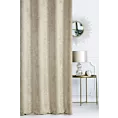 Zasłona szyta na taśmie 5 cm BRIANNA beżowa miękka szenilowa o wyraźnym splocie i lekkim połysku