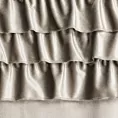 Zasłona welwetowa beżowa zdobiona falbanami 140x250 cm przelotka - ERIN