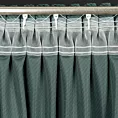 Zasłona ciemnomiętowa z wytłaczanego welwetu 140x300 cm taśma - ELIZA