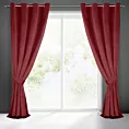 Zasłona bordowa z matowego welwetu z upinaczem 140x270 cm przelotka - CARMEN