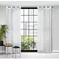 Zasłona biała o splocie płóciennym 140x250 cm przelotka - CINDY