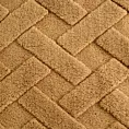 Narzuta na fotel-koc flano 70x160 cm miodowa zdobiona wytłaczanym wzorem CARO Design 91