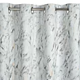 Zasłona srebrno, złocista z marmurkowym nadrukiem i złotym wykończeniem, zaciemniająca 140x250 cm przelotka - SANCY