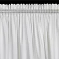 Zasłona welwetowa biało, srebrzysta zdobiona przecieranym wzorem 140x270 cm taśma - RENIA