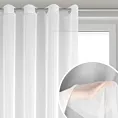 Firana biała z gładkiego matowego woalu 350x250 cm przelotka LUCY
