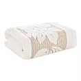 Ręcznik do rąk 30x50 cm bawełniany kolor kremowy z wytłaczaną bordiurą w kwiaty 500 g/m2 ROSE