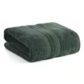 Ręcznik do rąk 30x50 cm bawełniany kolor ciemnozielony z welwetową bordiurą w pasy 500 g/m2 PORTO