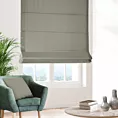 Roleta rzymska popielata z matowej gładkiej tkaniny