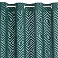 Zasłona welwetowa turkusowa we wzór geometryczny 140x250 przelotka - INGA - Pierre Cardin