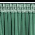 Zasłona ciemnozielona z welwetu zdobiona falbanami 140x250 taśma CHARLOTTE 2