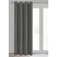 Zasłona grafitowa z gładkiej matowej tkaniny 140x250 cm przelotka - ADARI
