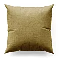 Poszewka szyta złota z tkaniny w stylu eko o naturalnym splocie