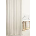 Zasłona szyta na taśmie 5 cm kremowa o naturalnym, gęstym splocie w stylu eko