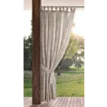 Zasłona pudrowo, kremowa z wodoodpornej tkaniny idealna do ogrodu i na taras 155x240 cm szelki/rzep - GARDEN