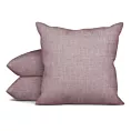 Poszewka szyta pudrowo różowa z szenilowej tkaniny z dodatkiem połyskującej nici