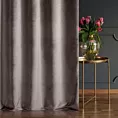 Zasłona szyta na flexach WALDO brązowa ze szlachetnej grubej tkaniny welwetowej o gramaturze 400g/m2