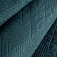 Narzuta ciemnoturkusowa 220x240 cm z patchworkowym motywem wytłaczanym techniką hot press BONI 5 Design 91