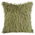 Poszewka na poduszkę 45x45 cm z miękkiego futerka oliwkowa ENYA