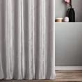 Zasłona szyta na taśmie 5 cm SAFARI 1 szara z miękkiej welwetowej tkaniny z połyskiem i poziomym prążkiem
