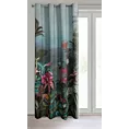 Zasłona gotowa ALINE z welwetu z pięknym nadrukiem botanicznym