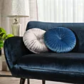 Poduszka okragła średnica 40 cm welwetowa srebrna pikowana VELVET 68
