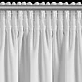 Firana biała z szyfonu zdobiona falbaną na brzegach 140x270 cm taśma - GABRIELA