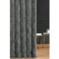 Zasłona szyta na taśmie 5 cm popielata z miękkiej tkaniny szenilowej