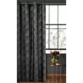 Zasłona welwetowa czarno, szampańska z motywem roślinnym 140x250 cm przelotka - GOJA - Pierre Cardin