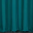 Zasłona szyta na taśmie 5 cm turkusowa o naturalnym, gęstym splocie w stylu eko