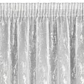 Dekoracja okienna biało, srebrzysta z marmurkowym wzorem z etaminy 140x270 cm taśma MIA
