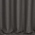 Zasłona szyta na taśmie 5 cm grafitowa z tkaniny w stylu eko o naturalnym splocie