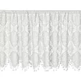 Zazdrostka biała w stylu boho zdobiona subtelnymi frędzelkami 150x60 cm tunel MOLY