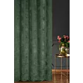 Zasłona szyta na taśmie 5 cm zielona z tkaniny szenilowej z efektem melanżu