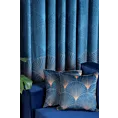 LIMITED COLLECTION  Poszewka LOTOS 1 z welwetu z dużym wzorem wachlarzy w stylu art deco HARMONIA TURKUSU