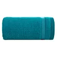 Ręcznik kąpielowy 70x140 cm bawełniany kolor jasnoturkusowy zero twist z bordiurą w paski 400 g/m2 RIKI