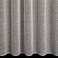Tkanina firanowa matowa siateczka z subtelnym efektem deszczyku zakończona szwem obciążającym