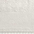 Ręcznik do rąk 30x50 cm bawełniany kolor kremowy z koronkową bordiurą 500 g/m2 EMI