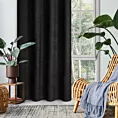Zasłona czarna z tkaniny welurowej 560x220 cm przelotka - Dora