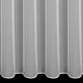 Firana szyta na taśmie 5 cm biała z półprzezroczystej, matowej tkaniny w prążki o niestandardowej wysokości 360cm, wykończona obciążnikiem
