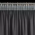 Zasłona welwetowa czarno, złota zdobiona przecieranym wzorem 140x270 cm taśma - RENIA
