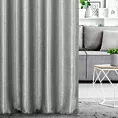 Zasłona szyta na taśmie 5 cm popielata z gładkiej, zaciemniającej tkaniny z wyraźnym splotem