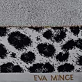 Ręcznik kąpielowy 70x140 cm bawełniany kolor srebrny,czarny z designerską bordiurą 500 g/m2 EVA 22 Eva Minge