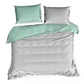 Pościel 180x200 cm bawełniana kolor jasnoszary, miętowy dwustronna NOVA 3